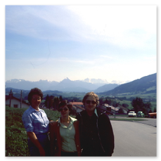 Denise, Stephen and Mum at Maria Rain, Bavaria